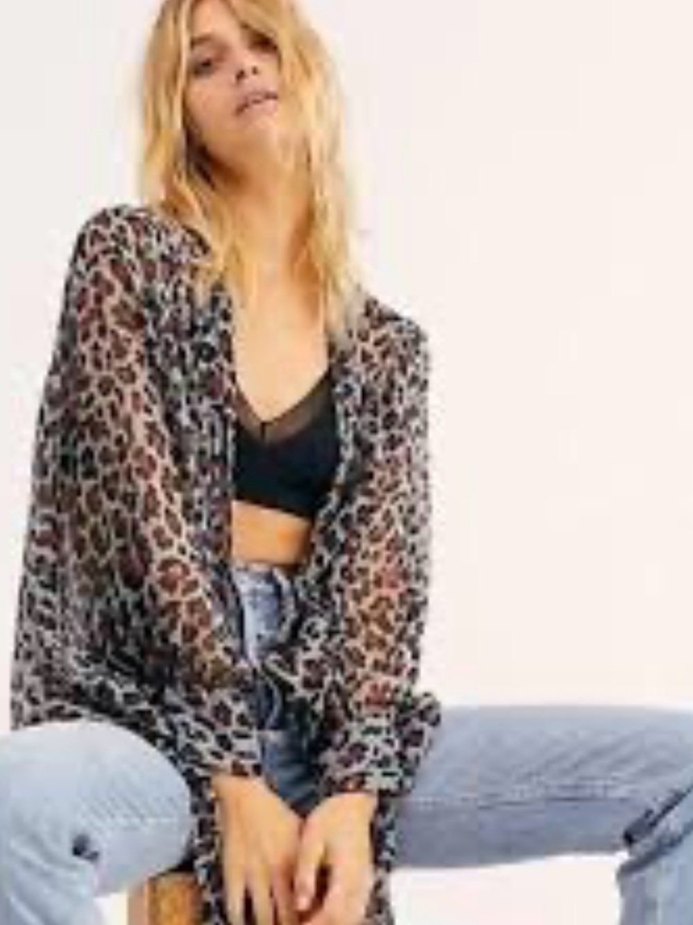 Free People Amazon Tie Front Kimono